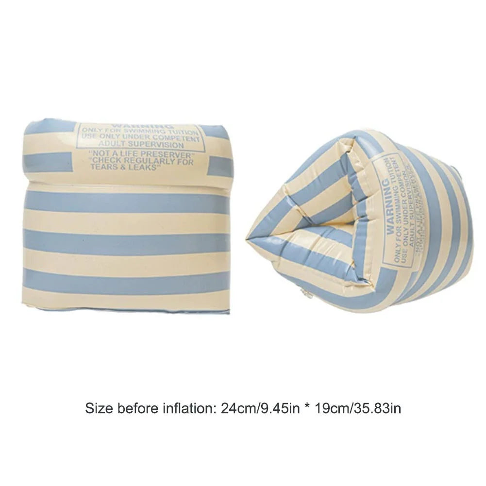 1 paire de brassards de piscine gonflables à double coussin d'air, accessoires de natation pour adultes et enfants en PVC imprimé