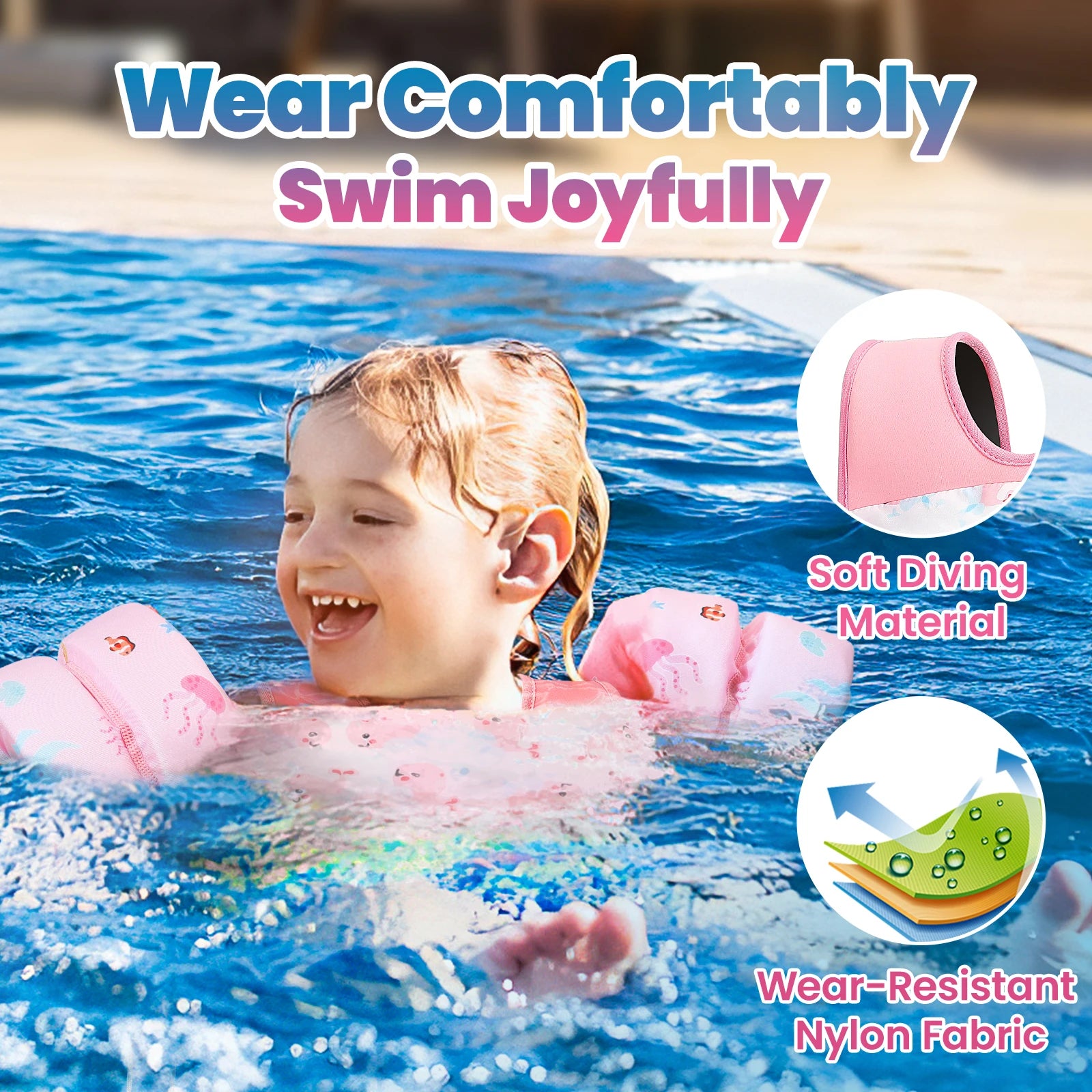 Gilet de Sauvetage Enfant avec Bras de Natation