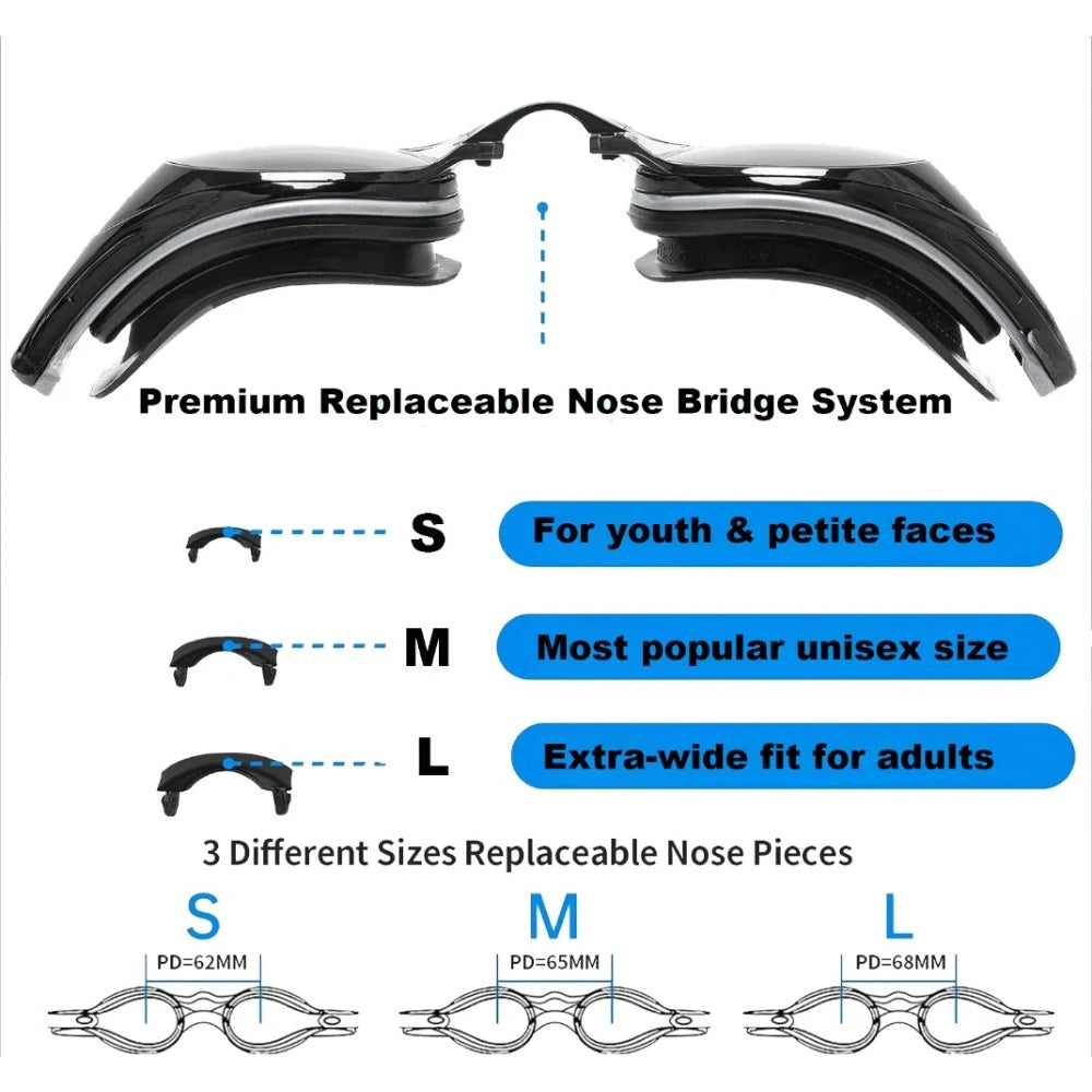 Lunettes de natation correctrices personnalisées pour adultes et enfants, anti-buée