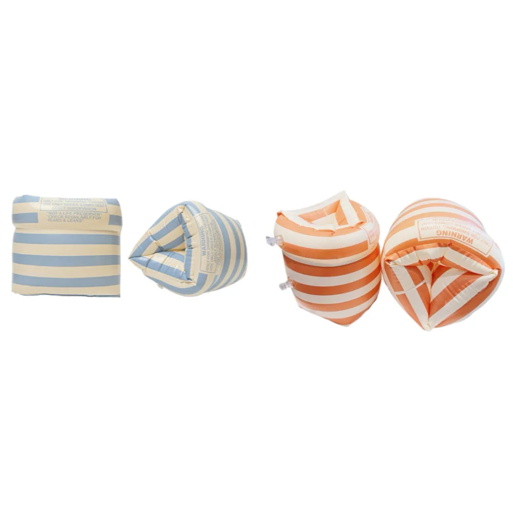 1 paire de brassards de piscine gonflables à double coussin d'air, accessoires de natation pour adultes et enfants en PVC imprimé