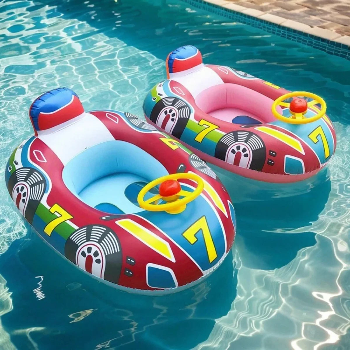 Bouée gonflable pour bébé, motif voiture mignon