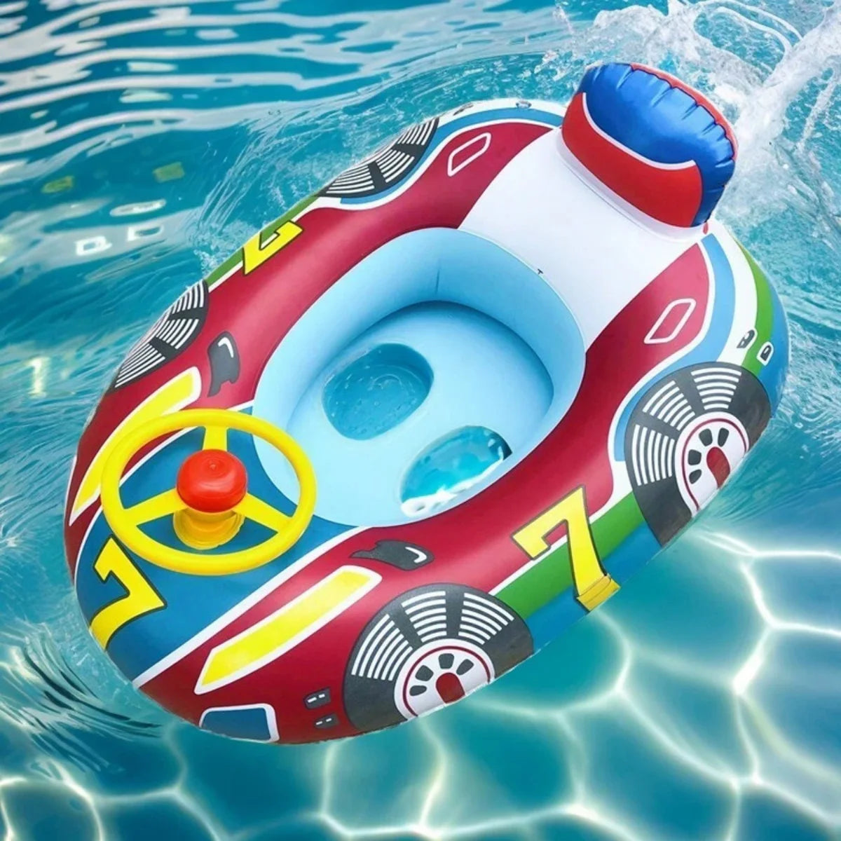 Bouée gonflable pour bébé, motif voiture mignon