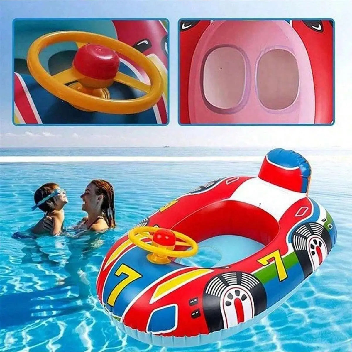 Bouée gonflable pour bébé, motif voiture mignon