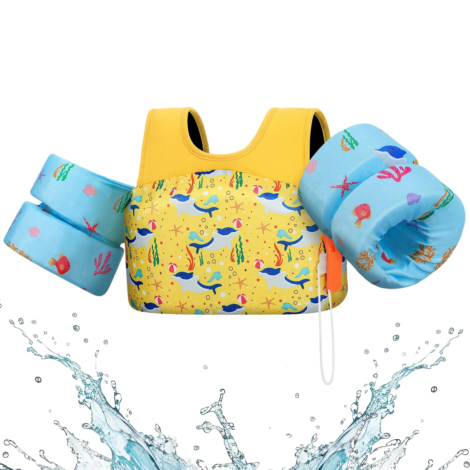 Gilet de Sauvetage Enfant avec Bras de Natation