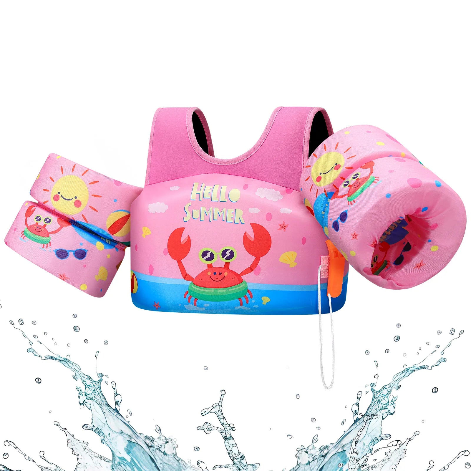 Gilet de Sauvetage Enfant avec Bras de Natation