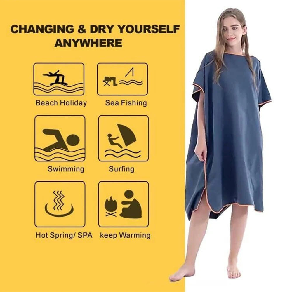 Poncho de surf, serviette de change avec capuche