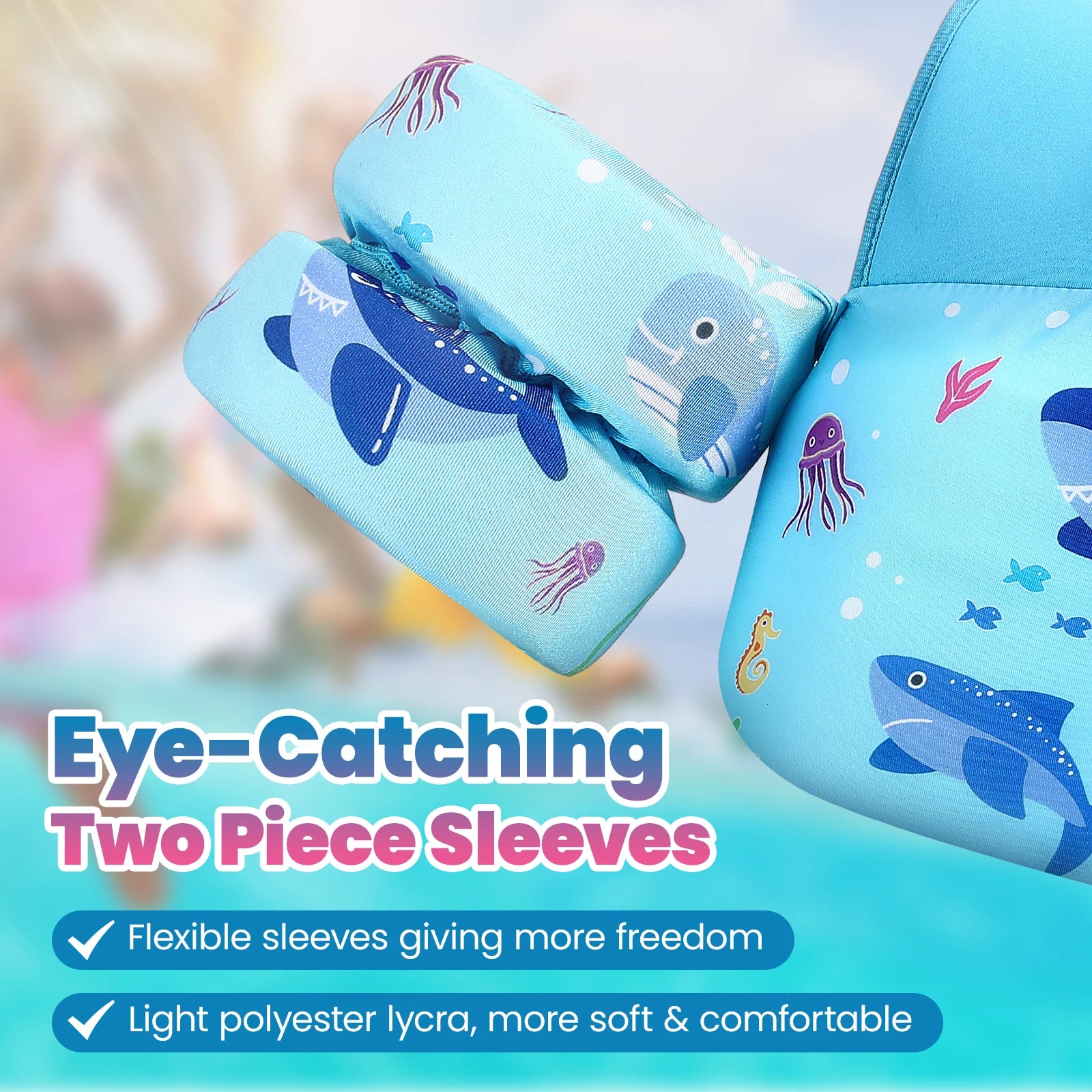 Gilet de Sauvetage Enfant avec Bras de Natation
